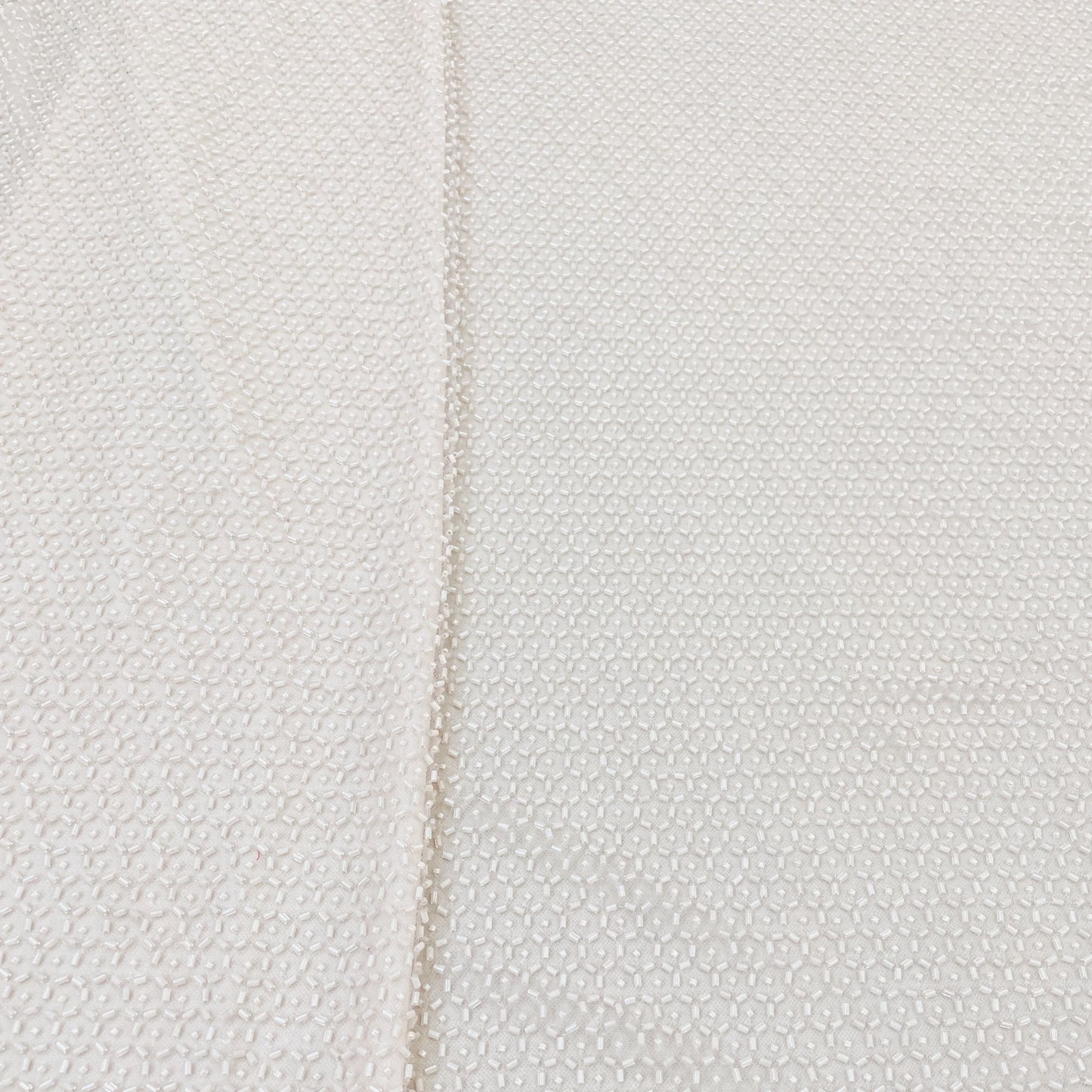 Exclusive Peach Pink Imported Beads Embroidery Net Fabric
