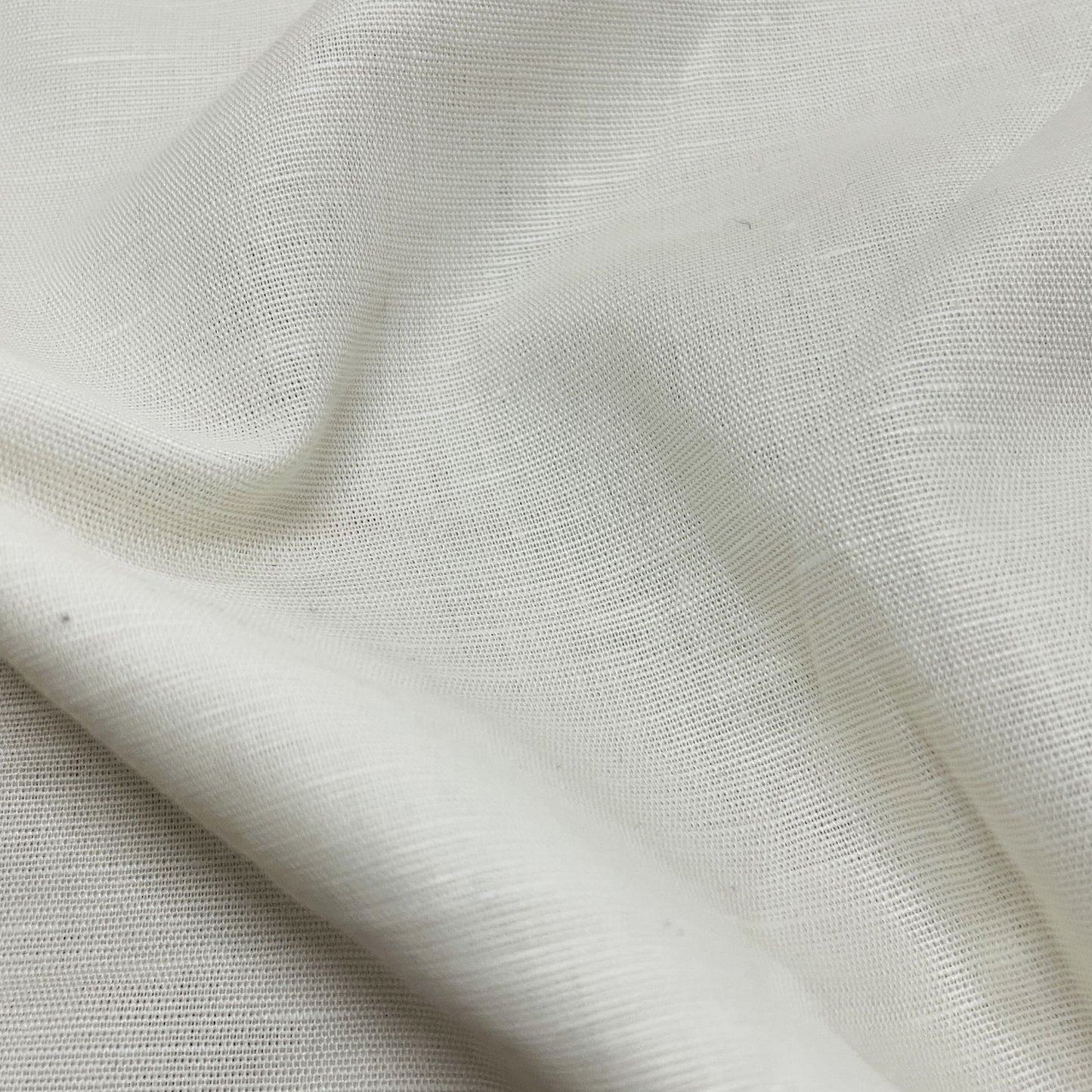 Cream Solid Cotton Linen Fabric