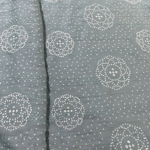 Mint Green Bandhani Kantha Work Mini Silk Fabric