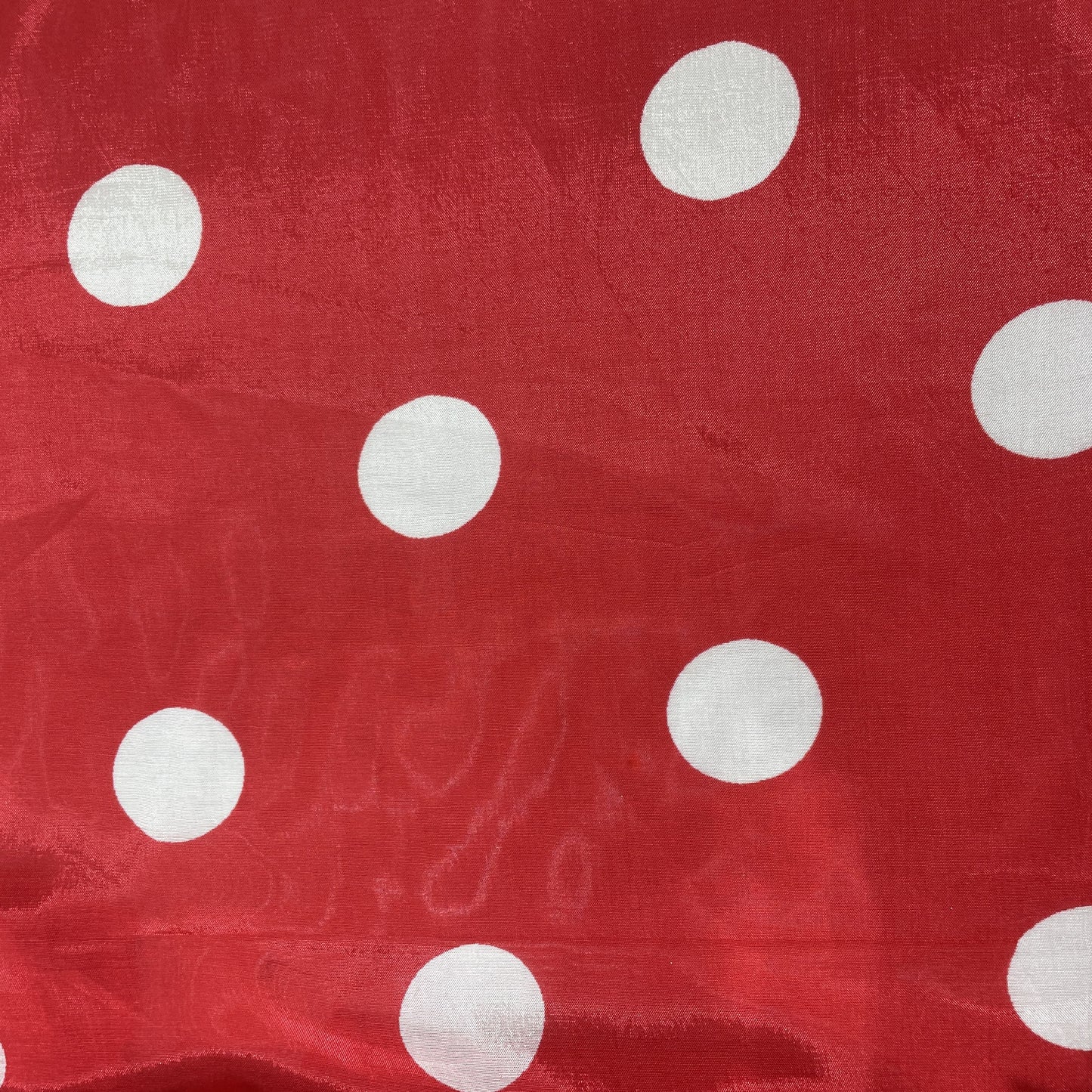 Red & White Polka Dot Muslin Fabric