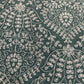 Classic Dark Sage Green Floral Thread Embroidery Bemberg Silk Fabric