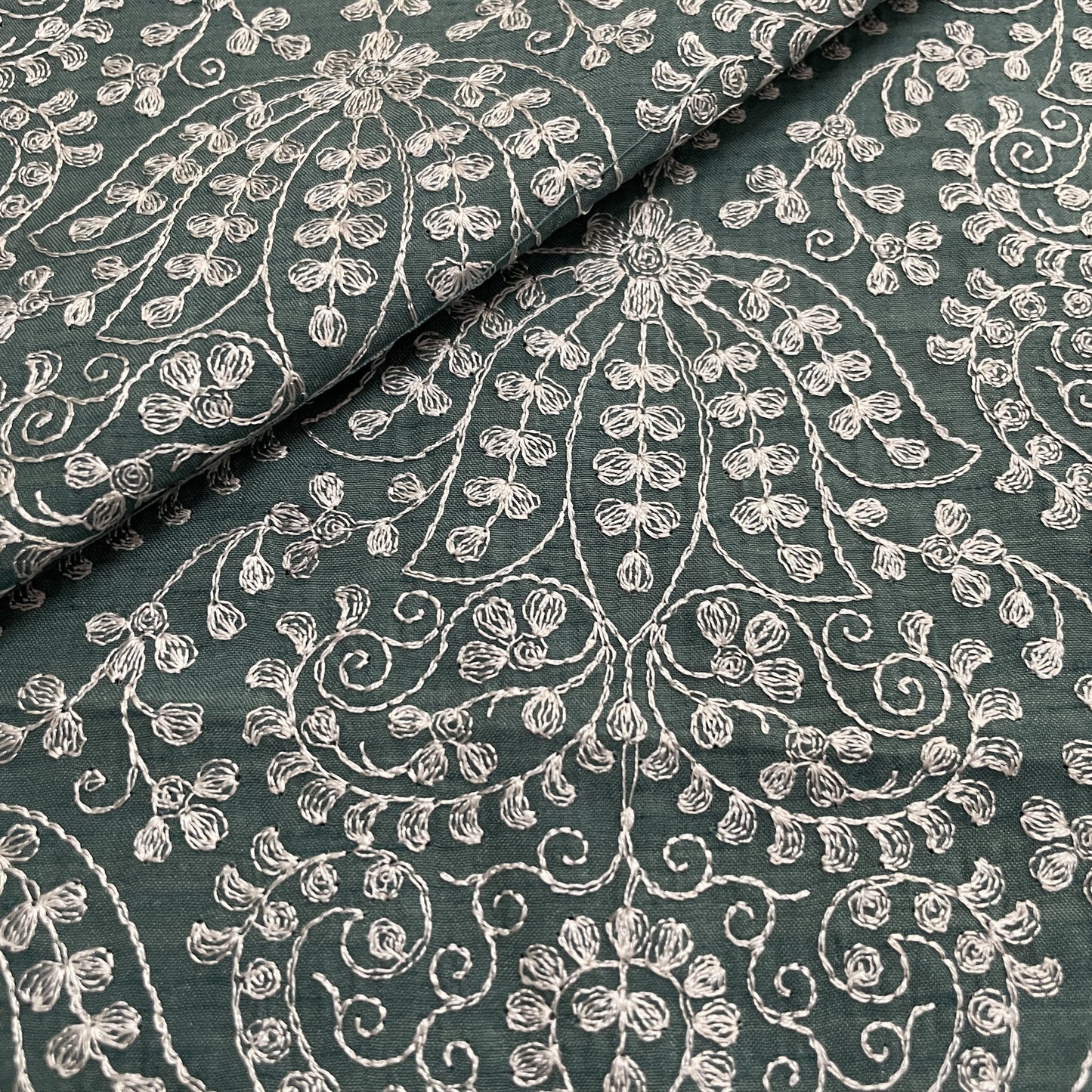 Premium Green Floral Print Banarsi Jacquard Dupatta