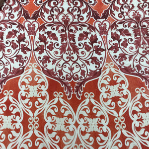 Orange Tropical Print Viscose Muslin Fabric