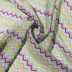 Sage Green chivon Print Georgette Fabric