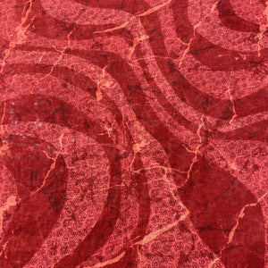 Maroon Abstract print Georgette Fabric