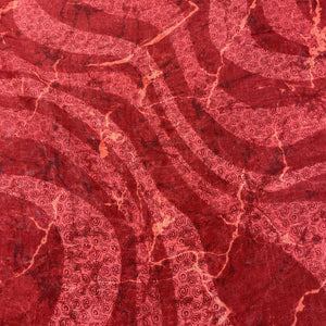 Maroon Abstract print Georgette Fabric