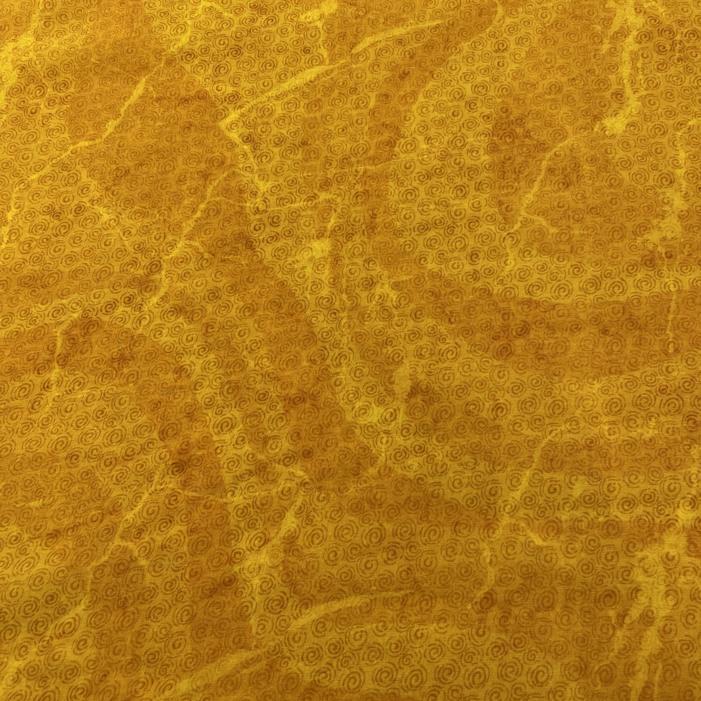 Mustard Yellow Abstract Print Georgette Fabric
