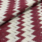 Premium  Red Chevron Blended Cotton Crochet Fabric