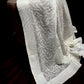 Premium  White Abstract Thread Sequins Embroidery  Georgette Dupatta