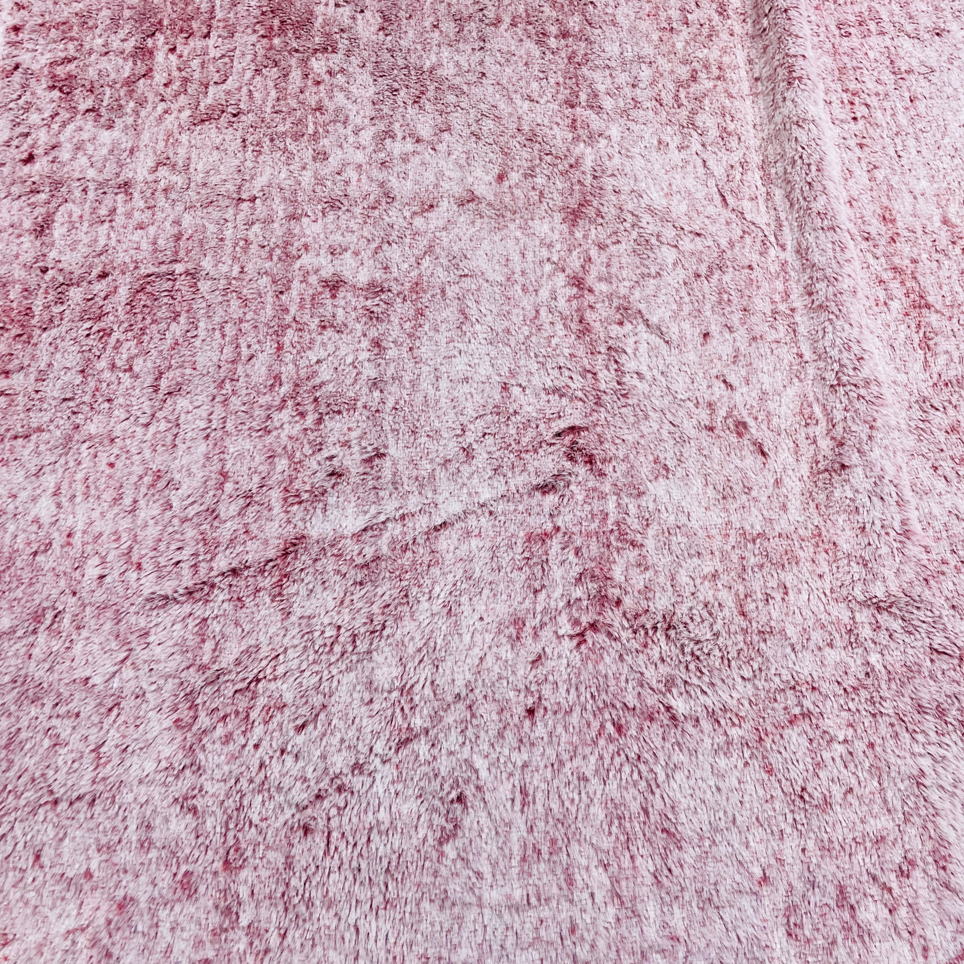Red & White Solid Fur Fabric - TradeUNO