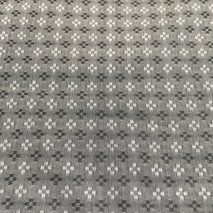Premium Grey Floral Dobby Embroidery Cotton Muslin Fabric