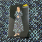 Black & Sea Green Zari With Mirror Work Embroidery Georgette Fabric - TradeUNO
