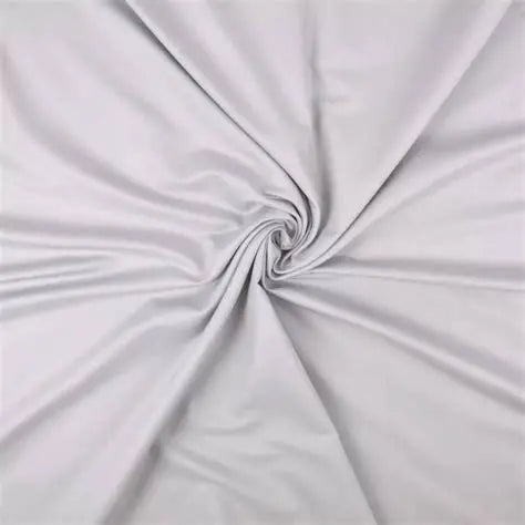 Light Grey Solid Cotton Satin Fabric 7442