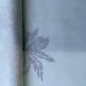 Moss Green Tropical Print Georgertte Satin Fabric 11859