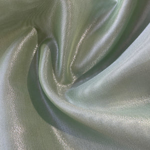 Pista Green Solid Plain Tissue Fabric 19679