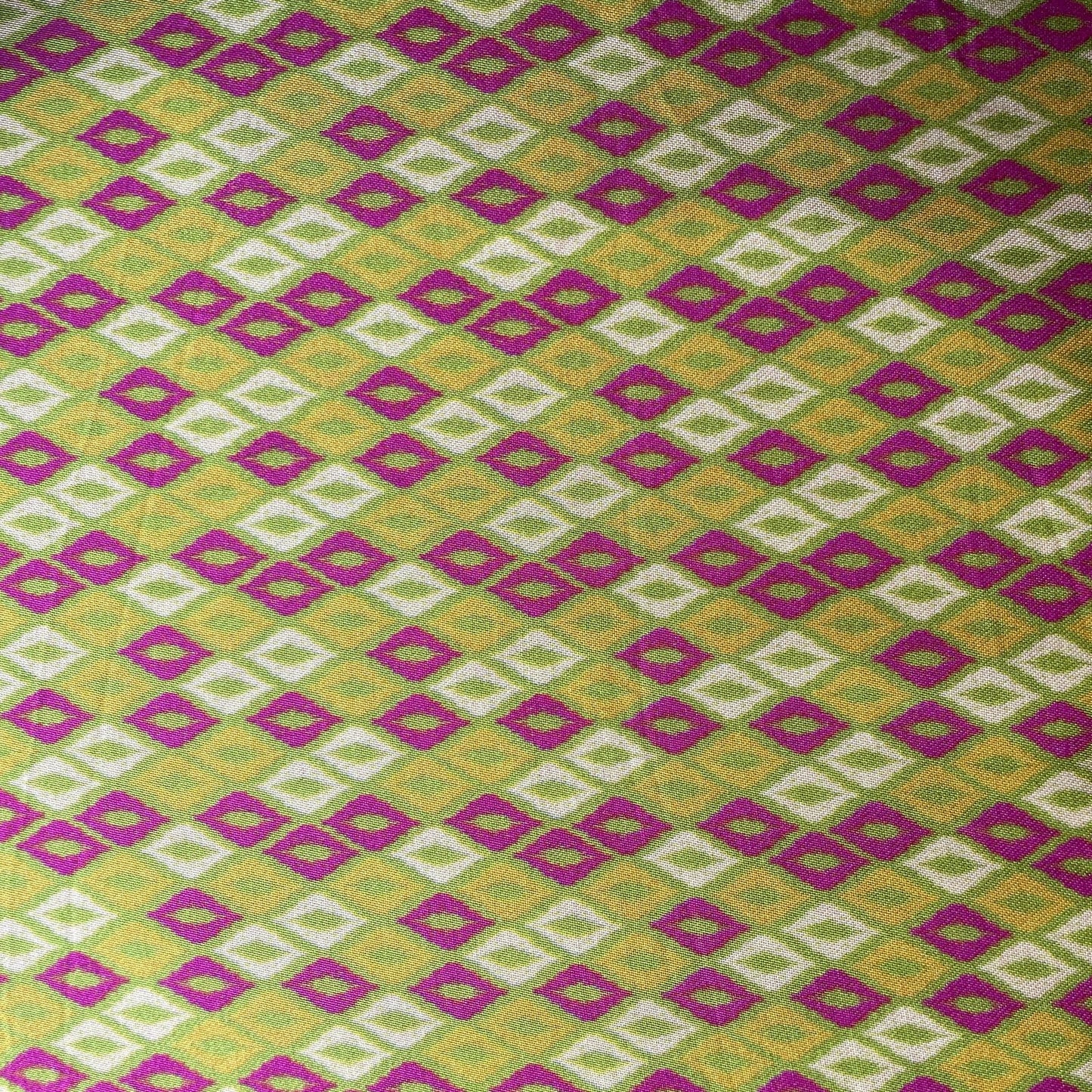 Mustard Geometrical Print Modal Satin Fabric 20871