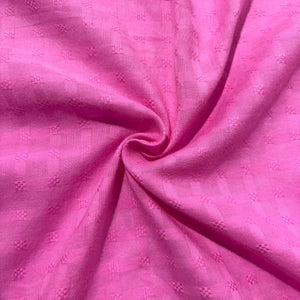 Pink Geometrical Cotton Dobby Fabric 1928