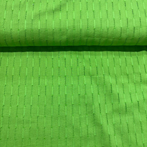 Light Green Stripes Cotton Dobby Fabric 1929