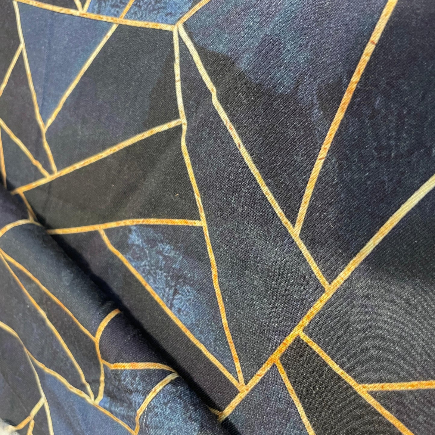 Black & Navy Blue Color Viscose Fabric 4700