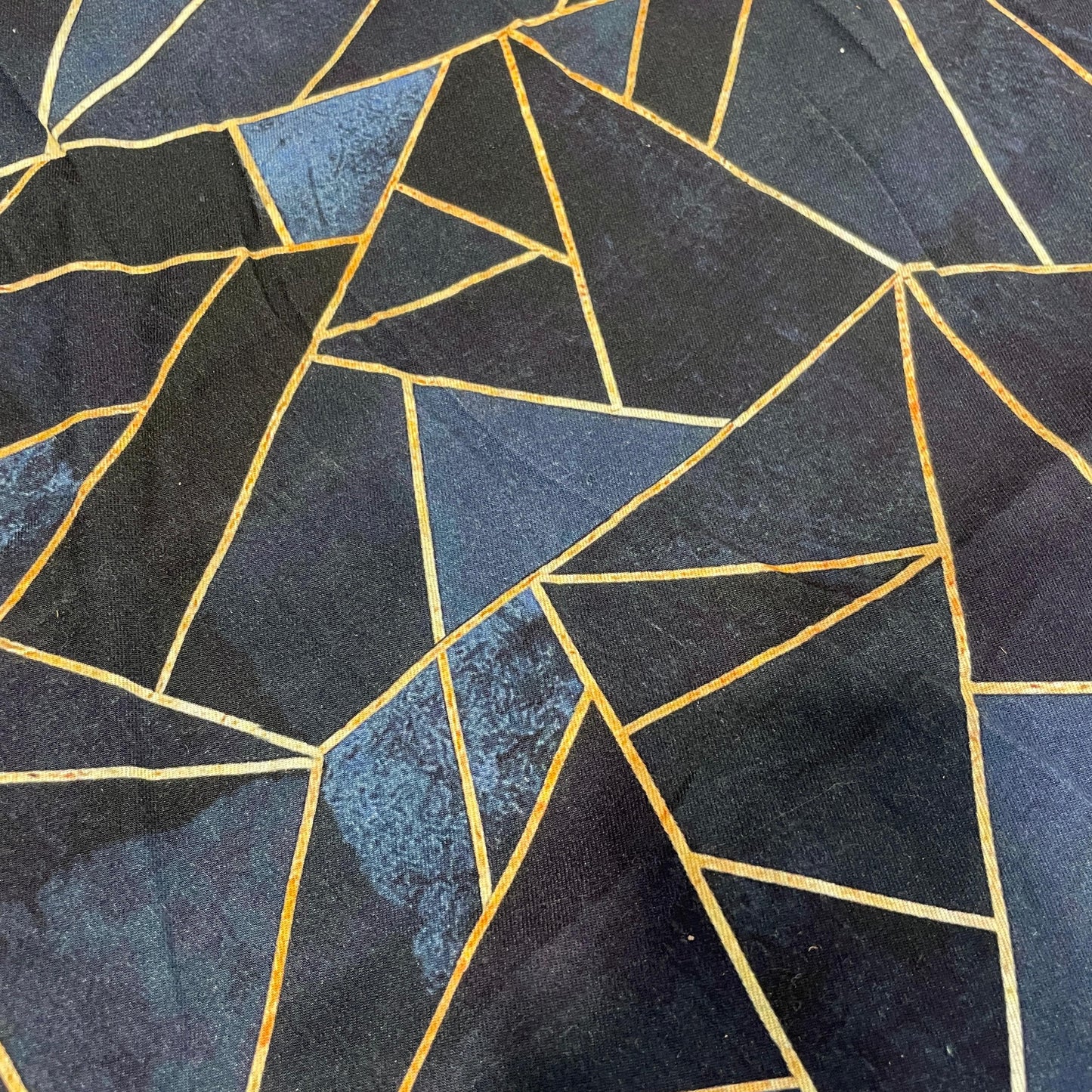 Black & Navy Blue Color Viscose Fabric 4700