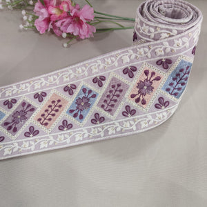 Purple Embroidery Lace 15826