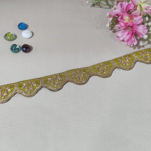 Dark Purple Traditional Zari Embroidery Lace 15861