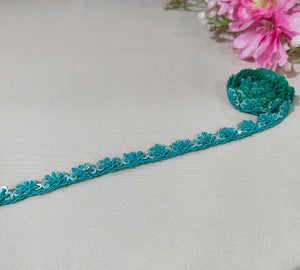 Green Sequins Lace 21833