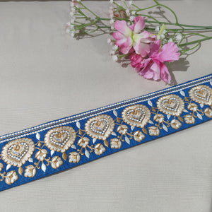Blue Thread Embroidery Lace 15806