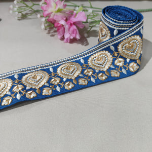 Blue Thread Embroidery Lace 15806