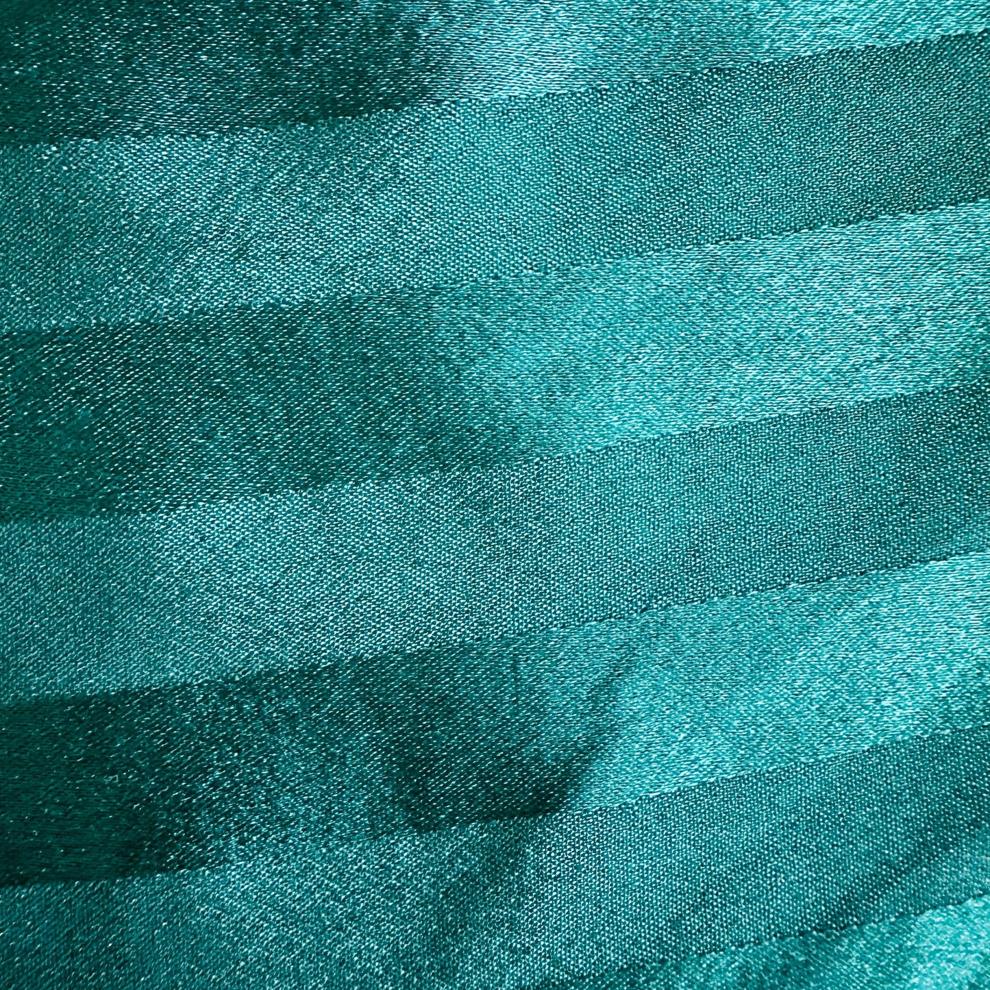 Dark Green Stripe Print Semi Satin Fabric 8473