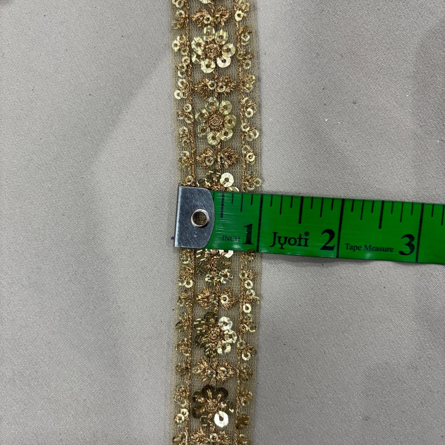 Bright Gold Sequins Lace 15824