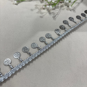 Silver Coins Lace 16991