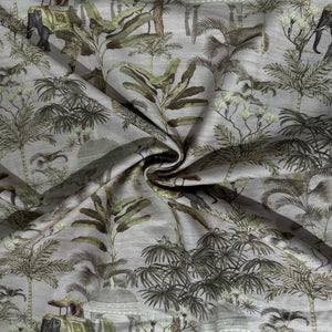 Griege Floral Foil Cotton Fabric 9316