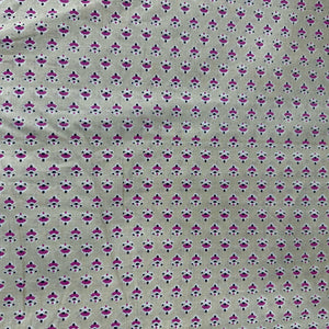 Cream & Pink Geometerical Print Cotton Fabric 8590