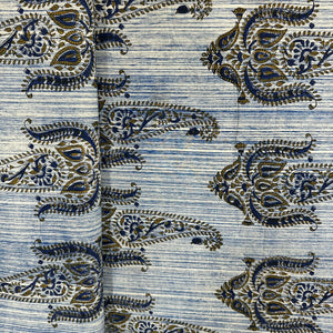 Blue Ajrakh Print Cotton Fabric 23827