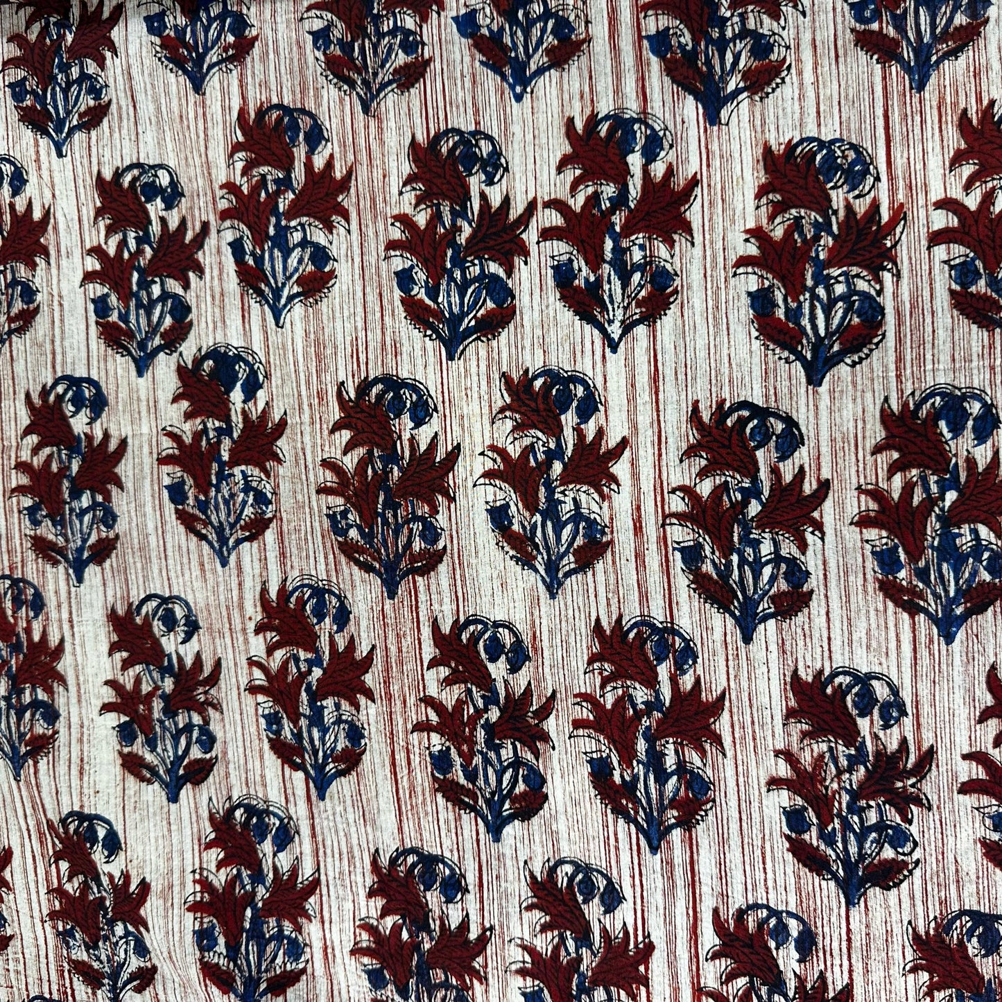 Beige Ajrakh Print Cotton Fabric 23826