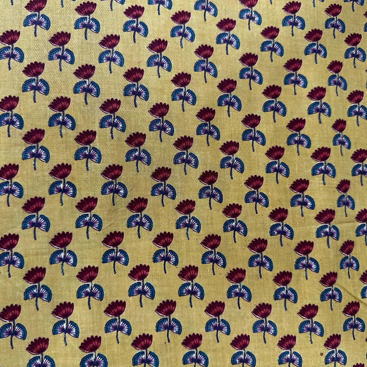 Peach Pichwai Print Cotton Fabric 23865