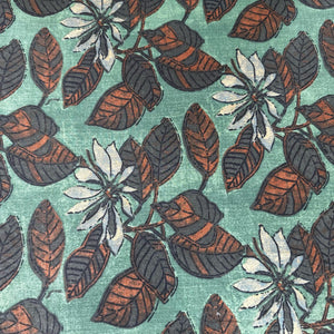 Green Tropical Print Cotton Fabric 23682