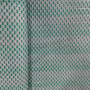 Blue Floral Print Lurex Cotton Fabric 23790