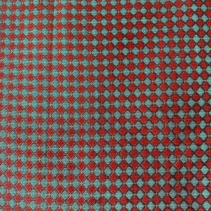 Red & Green Geometrical Print Kantha Cotton Fabric 23784
