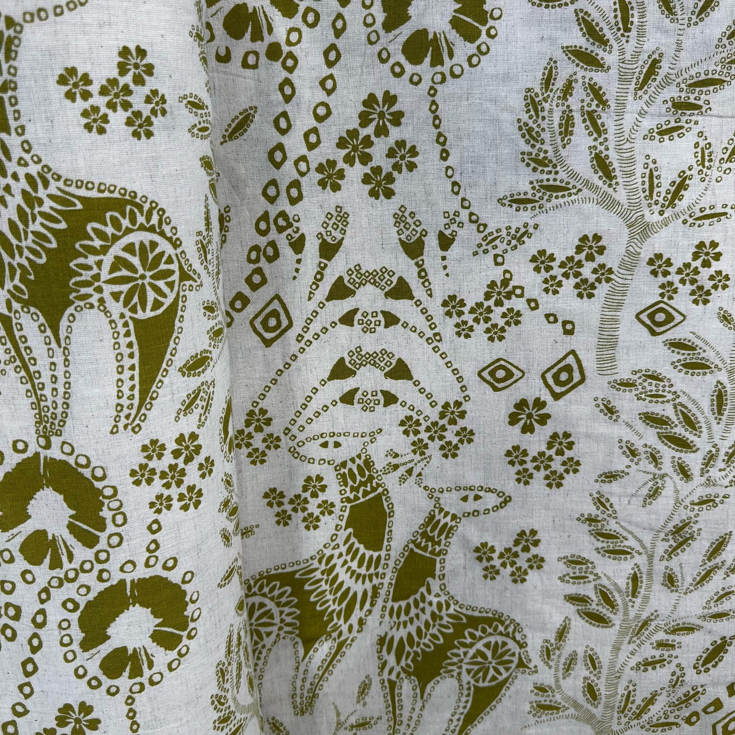 White Cotton Linen Fabric 23678