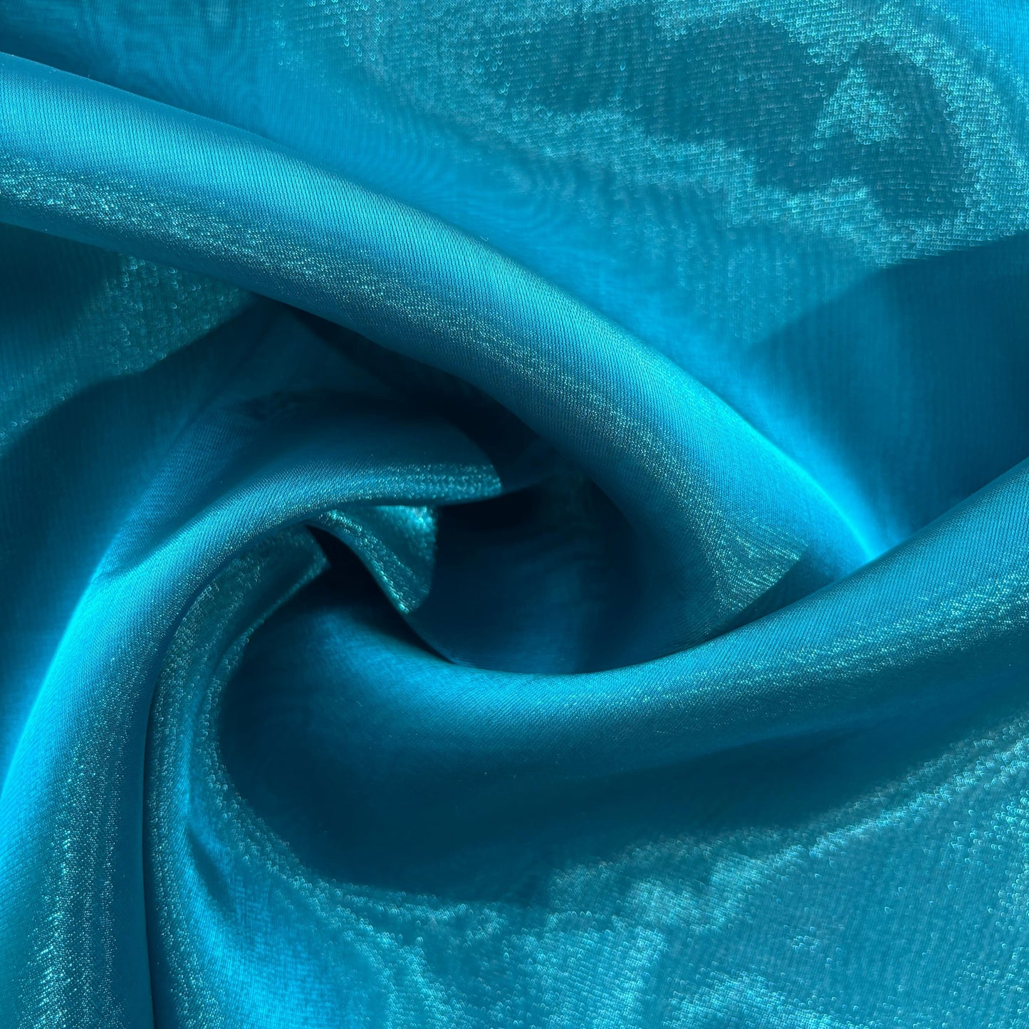 Turqoiuse Solid Satin Organza Fabric 9436