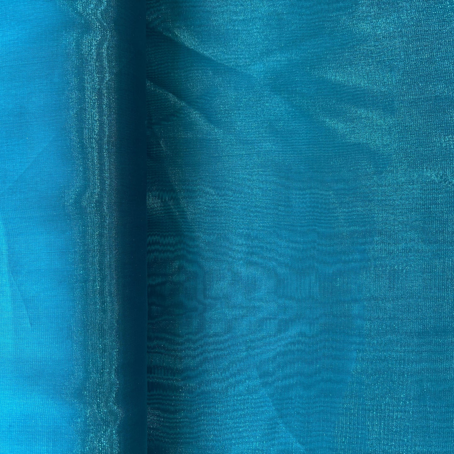 Turqoiuse Solid Satin Organza Fabric 9436