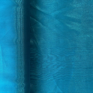 Turqoiuse Solid Satin Organza Fabric 9436