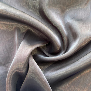 Brown & Light Brown Ombre Solid Imported Organza Fabric 9053
