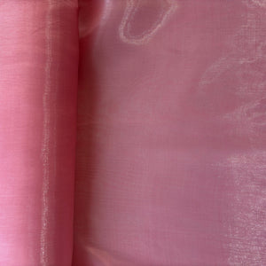 Coral Pink Solid Organza Fabric 13319