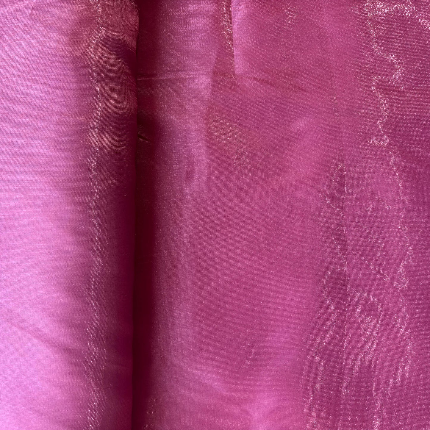 Pink Solid Satin Organza Fabric 9445
