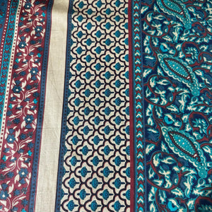 Green Paisley Print Cotton Fabric 23647