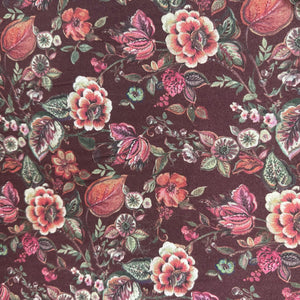 Maroon Floral Print Pashmina Fabric 20985
