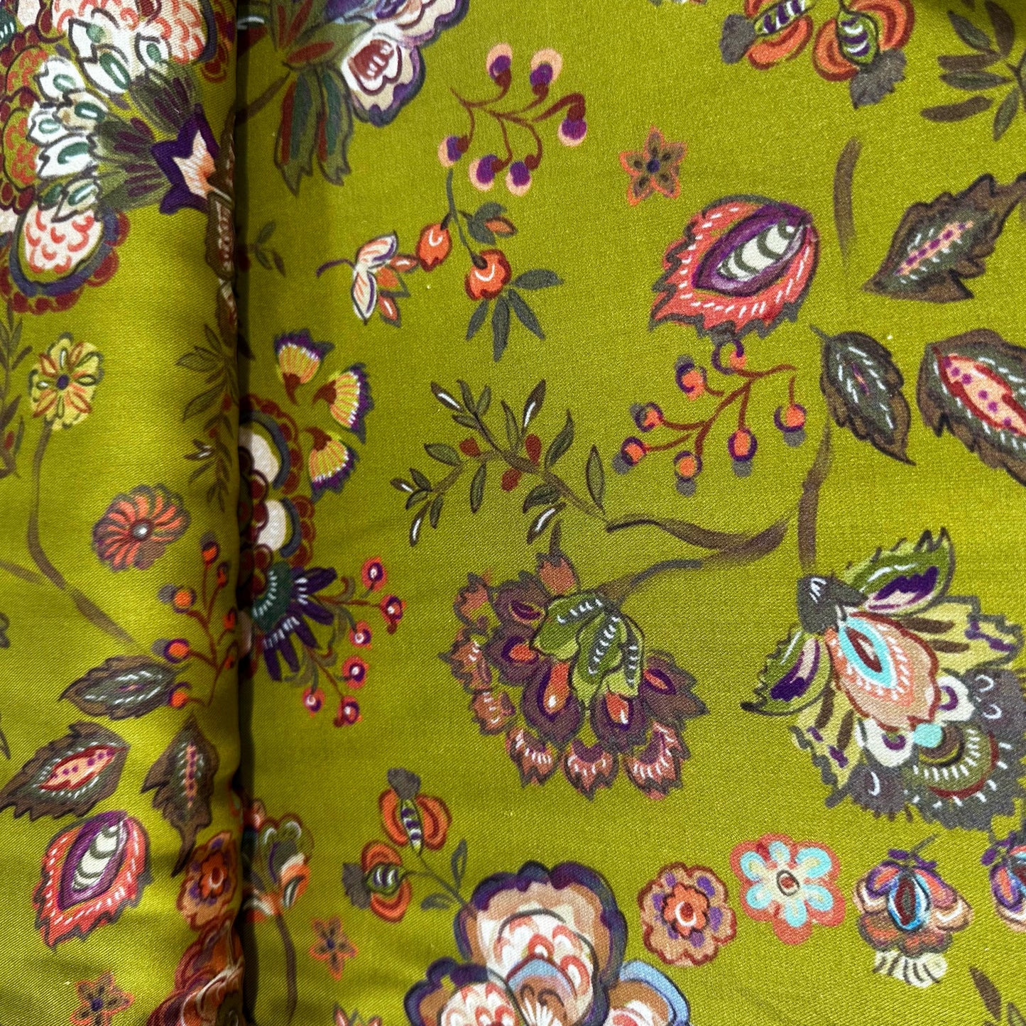 Green Floral Print Pashmina Fabric 21000